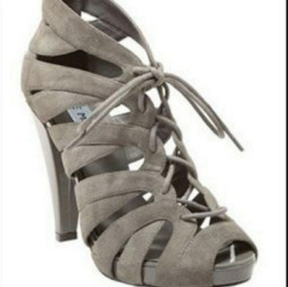 Steven Madden Suede Lace Up Stiletto